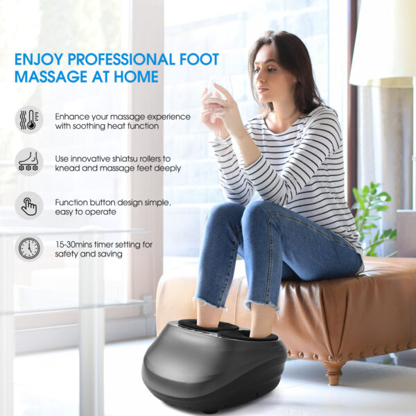 Ultimate Shiatsu Foot Massager with Heat and Air Compression - Image 2