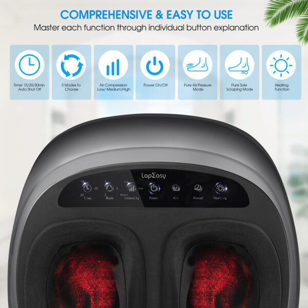 Ultimate Shiatsu Foot Massager with Heat and Air Compression - Image 7