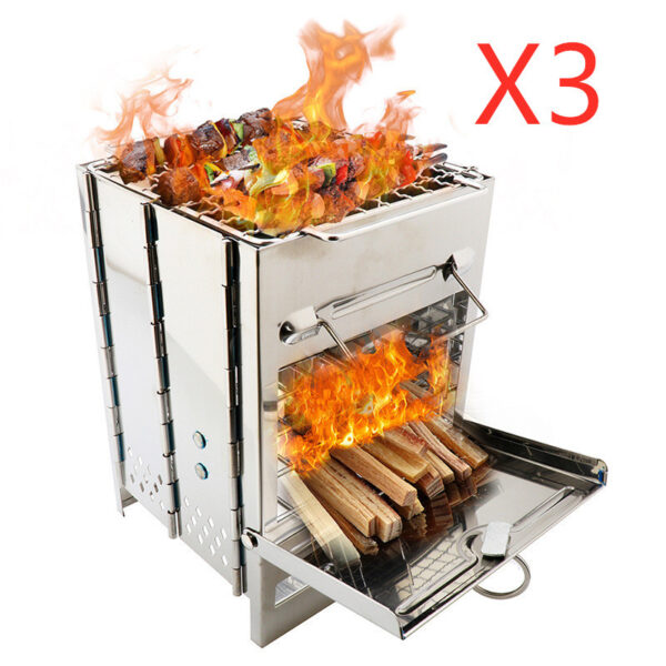 IR Camping Wood Stove with Adjustable Folding - Image 2