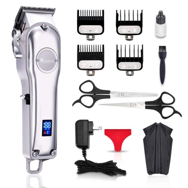 3-in-1 Waterproof Hair Trimmer Kit - Grooming Kit with LED Display and USB Rechargeability