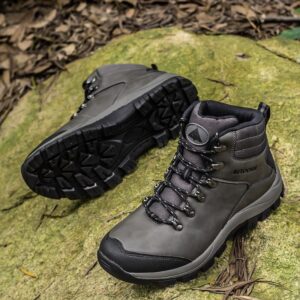Men’s Mid-Top Synthetic Leather Hiking Shoes – Breathable, Durable, and Comfortable